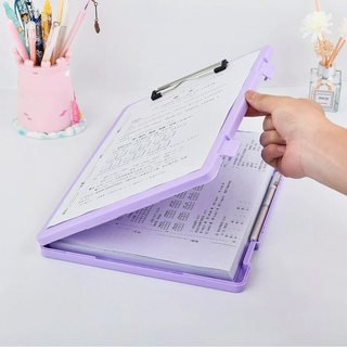 레드에셋 A4 클립보드 파일 보관 케이스, 1개, 퍼플