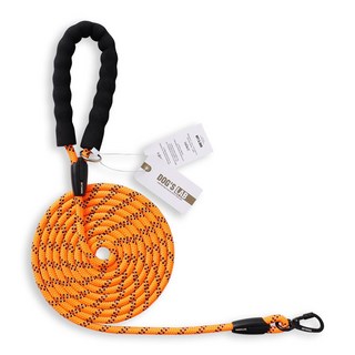 독스랩 1.5m 2m 3m 5m 스트롱 로프 소형견 중형견 대형견 줄 강아지 리드줄 산책줄, 오렌지, 1개