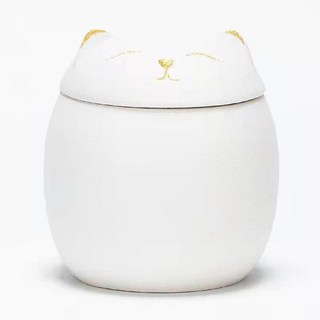 【開發票/統編】寵物骨灰罐 - 可愛貓咪造型 多種顏色可選, 1個, 萌猫罐白色（小号）, 萌猫罐白色（小号）