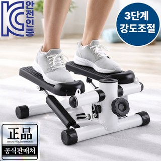 [KC인증] 하이핏 저소음 스텝퍼 천국의계단 홈트 하체운동 가정용, 화이트 스텝퍼