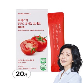 [본사직영] 여에스더 NFC 유기농 토마토 100% 국민영양 프로젝트, 20박스, 350g