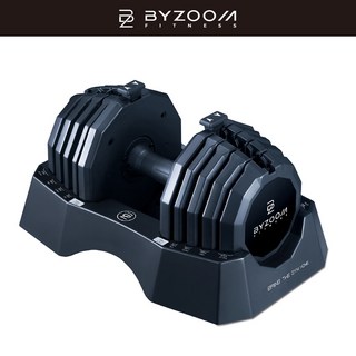 Byzoom Fitness【經典系列】22.6kg (50LB) 五段重量可調式啞鈴，居家健身重訓器材, 1個
