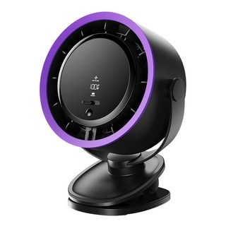 Space Player 클립형 탁상용 선풍기 360도 회전 100단 미니 집게형 스탠드 벽걸이형 무선 다용도 선풍기 무소음 소형 디지털 디스플레이 충전식 선풍기 테이블팬, 다크그레이, F32