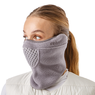 수이골프 방한 겨울 마스크 넥워머 골프 스포츠 스키 조깅 등산 라이딩 바이크 낚시, 방한마스크_그레이, A형(귀가림O), M