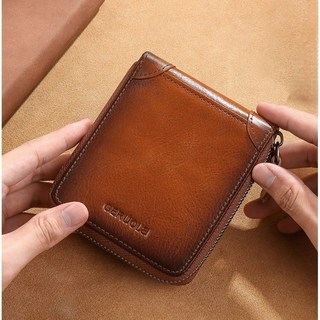 남자 지갑 소가죽 미니멀 슬림 반지갑 | RFID방지 2025 년 남자 카드지갑