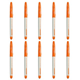 PILOT 파일로트 열펜 아이롱펜 열사인펜 열에 지워지는 펜 아이론펜 프릭션컬러즈 (사인펜타입) 8컬러 1박스, 주황, 10개