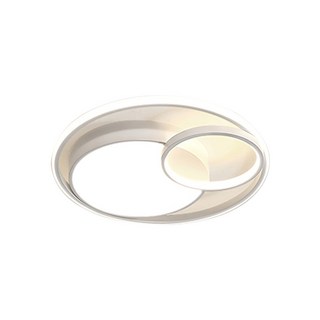 月樺燈飾 LED吸頂燈 全光譜光源 三色調光 無極亮度調整 智能遙控 客廳臥室書房適用, 黑50CM 5500lm 智能高亮護眼款