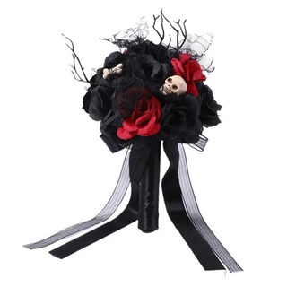 인공 장미 웨딩 부케 실크 웨딩 부케 화이트 샴페인 신부 들러리 파티, 1개, 03 blue