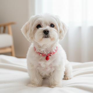 하니펫 반려동물 예쁜 스파이럴 방울 목걸이, 1개, 빨강