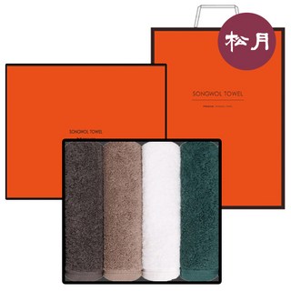 송월타월 호텔수건 포인트 200g 40수 4매 세트+ 쇼핑백, 1개, 골고루1세트