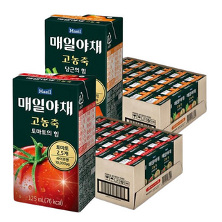 매일야채 고농축 당근의힘 24팩 + 고농축 토마토의힘 24팩, 24세트, 1ml