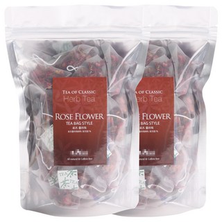 티리얼 로즈플라워 삼각 티백차 50T 장미차 꽃차 허브티, 2개, 1g, 50개입