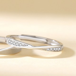 莫比烏斯環情侶戒指 純銀對戒 時尚經典款適用於此品牌