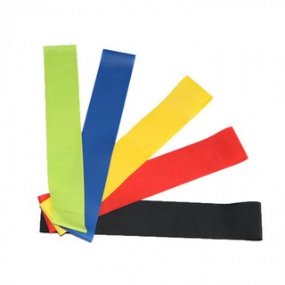 環狀彈力帶 瑜珈彈力帶 彈力帶 健身拉力帶 環狀阻力帶 指力訓練 彈力圈 阻力繩 健身 瑜珈, 1個, 黃色 0.35 mm ◆ 5 ~10磅, 黃色