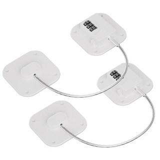 GUNU 냉장고 자물쇠 잠금장치, 화이트, 2개