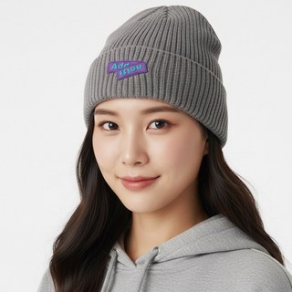 비니모자 러닝 런닝 모자 겨울 등산 커플 비니, 모던그레이