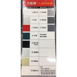 新盛油漆行 HONDA 本田汽車補漆筆 通用色 點漆, 7.烈焰紅, 1個