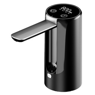 瑞克倉庫 自動抽水器 桶裝水電動抽水機 強勁吸水泵, 1個, 觸控數顯款-黑色(不含底座)
