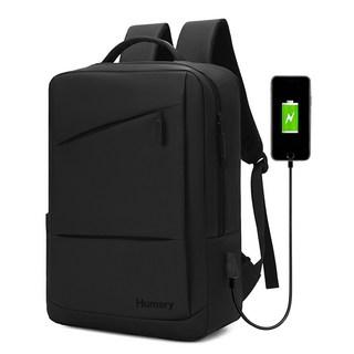 [Humery 확장형 백팩이 다양한 수납 포켓을 보여주는 이미지]