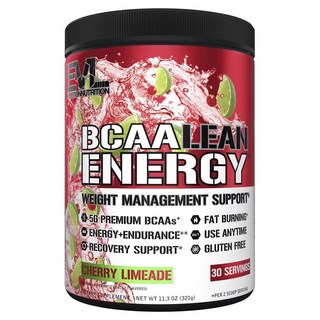 EVLUTION Nutrition BCAA 精實能量櫻桃萊姆飲, 1個, 321g