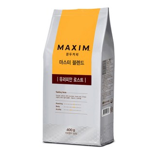 맥심 유러피안 로스트 마스터 블렌드 원두커피 400gx1개+사은품, 400g, 1개
