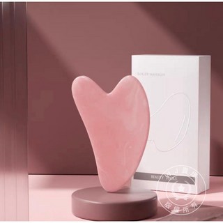 小紅書同款粉晶臉部美容滾輪【台灣現貨】小臉按摩神器 雙滾輪按摩棒 臉部穴道按摩 日常保養, 1個, 【OPP袋裝】刮痧板, 粉色