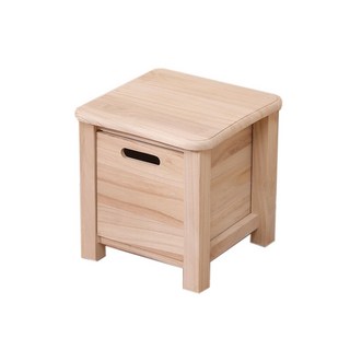 實木收納矮凳 - 客廳臥室多功能矮凳 - 台灣製造, 原色 中號, 1個