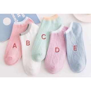 S007抗菌防臭短女襪，純色菱形棉襪女船型襪，7A抗菌防臭，舒適透氣，現貨供應