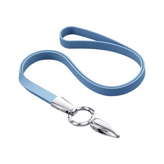 【JPB】手機掛繩 12mm帶夾片 頸掛款 80cm 液態硅膠掛繩 掛繩 背帶, 藍色, 1個