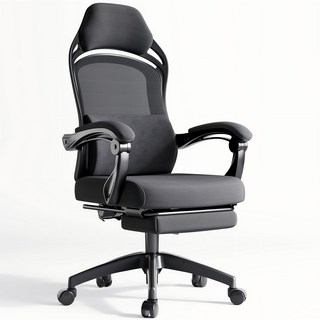 Homey Nest 인체공학 160도 틸팅 가능 사무실 사무용 의자 편한 메쉬 책상 리클라이너 의자 HN-OC608, 블랙