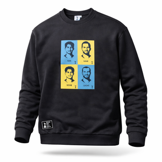 토트넘 정품 베이직 맨투맨 남녀공용 데일리 오버핏 긴팔 티셔츠 블랙