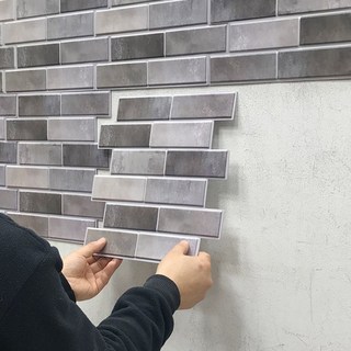 레디박스 3D입체 인테리어 리얼 벽돌 디자인 폼블럭 4개, 마블그레이, 1세트