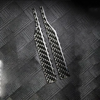 스티커 2Pcs 자동차 Anti-collision 스트립 탄소 섬유 백미러 Audi A4L A6L A5 Q2L 용 Anti-rub Trim, 03 Black