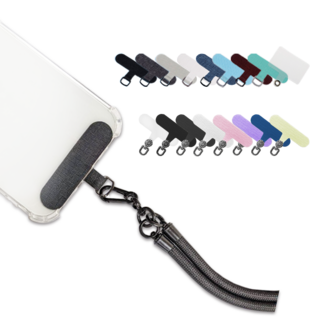 貼膜達人 手機掛繩墊片固定夾片，多色可選，輕巧方便，解放雙手, 單環(一般款)深藍, 1個