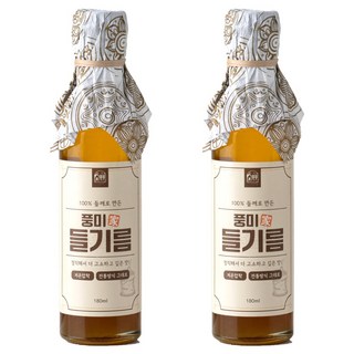 저온압착 풍미가 들기름 통들깨100%, 2개, 180ml