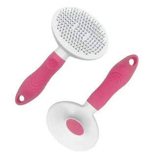 강아지 빗 테디 털빠짐 털빼기 빗솔 고양이 미용 털빠짐 용품 애견 셀프 클리닝 니들 빗, 핑크, 1개