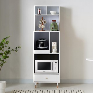 가온리빙 아티스 멀티 600 기본형 렌지대+600 상부장 세트 밥솥/렌지대, 화이트