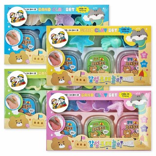티엘에스 모래놀이 4개 세트, 300g, 혼합색상