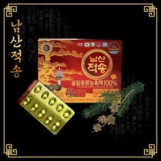 [8체질몰] 남산적송 솔잎기름(30캡슐/60캡슐) 적송유 송침유 솔잎증류농축액100%(소비기한26.05.10까지 할인판매중), 1박스, 30정