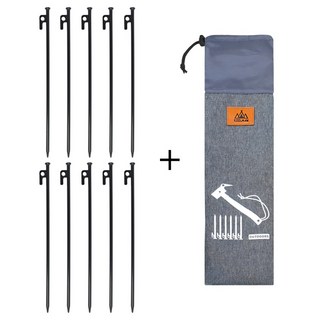 KOOLMAN(쿨맨) 블랙 단조 타프 팩 10개 (파우치포함), 블랙 단조팩 40cm + 파우치(40cm용)