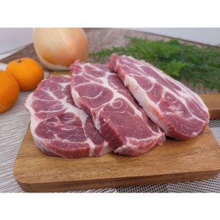 바른 고기 정육점 생 목살 숯불 구이 삼겹살 한돈 한우 등심 안심 갈비살 수육 찌개 찜, 일반구이용 (8mm~10mm), 1개