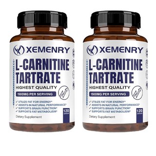 XEMENRY 旋肉碱酒石酸盐 1500MG - 60/120粒膠囊 美國製造, 1個, 240顆
