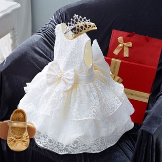 達通現貨 嬰幼童蕾絲公主裙，大蝴蝶結設計，週歲生日、花童禮服、兒童畢業舞會小洋裝