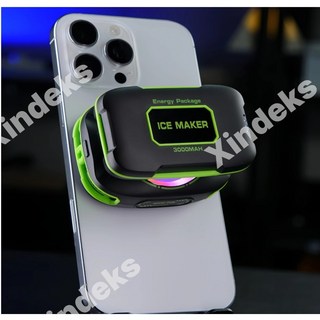 SMABAT 충전식 LED 휴대폰 쿨러 마그네틱 핸드폰쿨러 발열 냉각 쿨러 반도체 냉각 저소음 3200mAh 배터리, 1개, 블랙