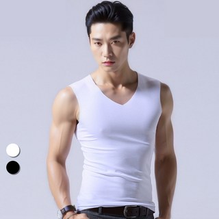 [3장세트] 웨일썸 심리스 남성 런닝 민소매 브이넥 나시 티셔츠 쿨 무봉제