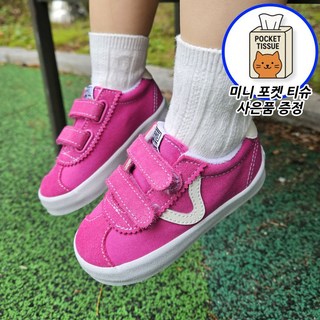 반스 키즈 찍찍이 블랙 스포츠로우 운동화 핑크 포인트 베이비 아동화