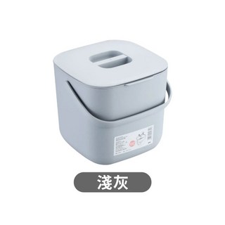 廚餘桶 瀝水架 水槽垃圾桶 防臭密封廚餘桶 廚房收納, 1個, 【淺灰色】瀝水廚餘桶, 淺灰色