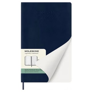 몰스킨 2025-2026년 18개월 소프트커버 위클리 다이어리 대형, 1개, 블루