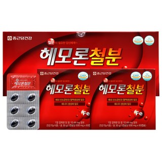 종근당건강 헤모론 철분 500mg 120캡슐 철분보충제 2개월분 철분 영양제 보충제, 120정, 1개