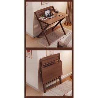 비공구오 접이식 원목 테이블 책상, 호두 60cm 원목 소형